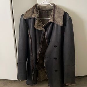 Size small. Leather and suede jacket